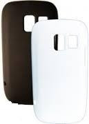 Globo'comm Premium Duopack Covers voor de Nokia 302 - Zwart / Wit