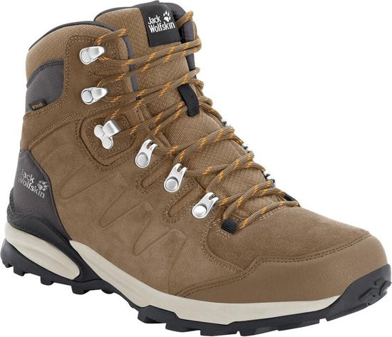 Jack Wolfskin - 39 - REFUGIO TEXAPORE MID W Dames Wandelschoenen - brown / apricot - Maat 39