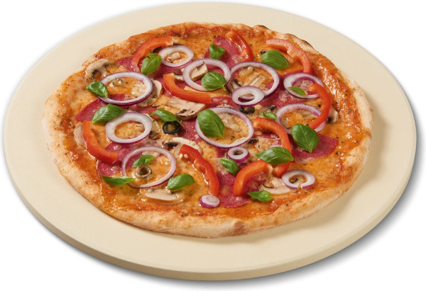 Pizzasteen rond - voor oven en bbq - pizzasteen barbecue - 28 cm