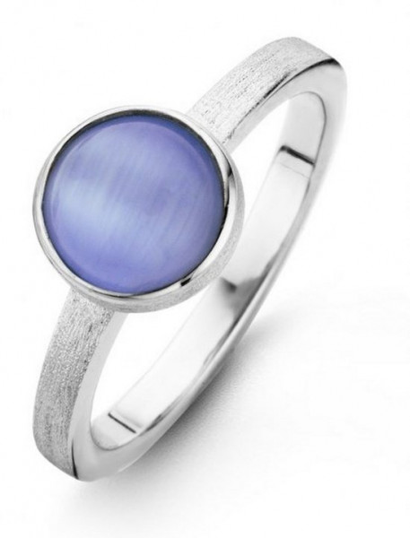 Casa Jewelry Ring Melody Blue 52 Cateye - Zilver - Maat 16.50