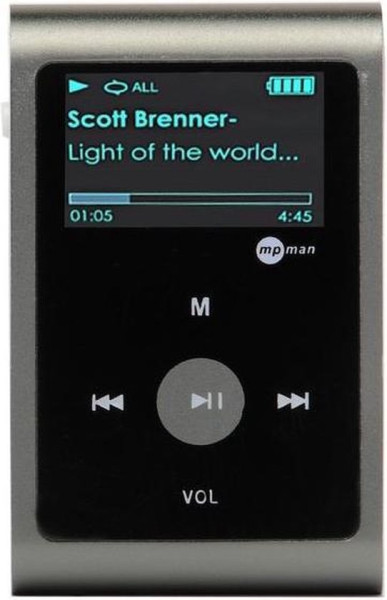 MPMan MP30WOM MP3/MP4-speler MP3 speler Zwart, Zilver