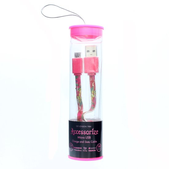 Accessorize - Rose Pink micro USB kabel (oplaad/data)