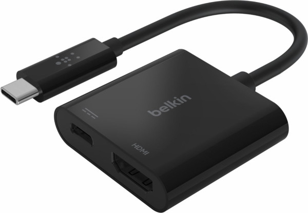 Belkin USB-C to HDMI + Charge Adapter - Aansluitadapter voor video - HDMI / USB - USB-C (M) naar HDM