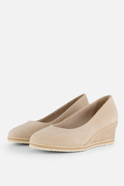 Tamaris - maat 42 - Pumps met sleehak beige Leer - Dames