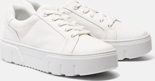 TIMBERLAND LAUREL COURT LOW - maat 37 - LACE UP SNEAKER WHITE CANVAS