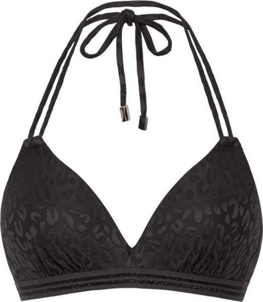 Beachlife - Maat 36C - Textured Leo Halter bikinitop met beugel Dames