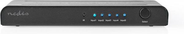 HDMI™-Switch | 5-Poorts | 5x HDMI™ Input | 1x HDMI™ Output | 4K@60Hz | 18 Gbps | Afstandbestuurbaar