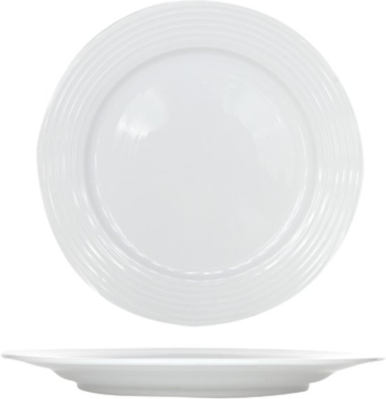 LINEA WHITE PLAT BORD 25.5CM PACK (6 stuks)