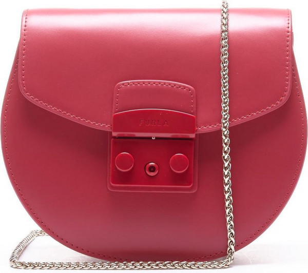 Furla - Metropolis Mini Crossbody Round - Ruby Rood - Vrouwen - Maat OS