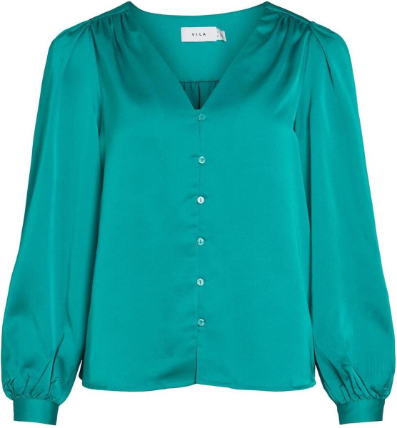 Vila Maat 40 Blouse Viellette V-neck L/s Shirt/su - Noo 14074530 Alhambra Dames