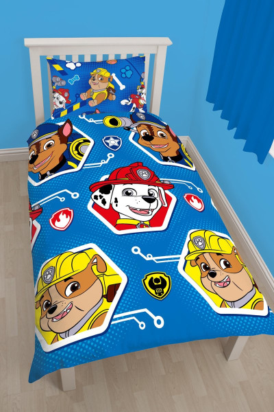 Paw Patrol Rescue - dekbedovertrek - eennpersoons - 135 x 200 cm - blauw