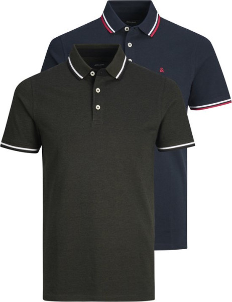 JACK & JONES Maat M JJEPAULOS POLO SS 2PK MP NOOS Heren Poloshirt