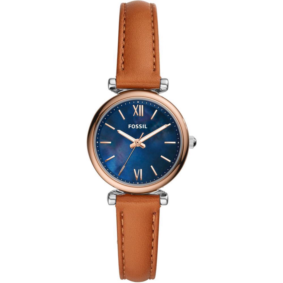 Fossil Carlie Mini Horloge ES4701 Dameshorloge 28 mm Bruin DGM