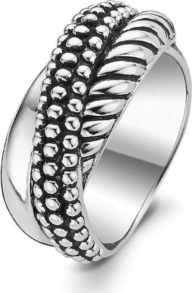 TI SENTO Milano Ring 1973SB - Maat 17,25 mm - Gerhodineerd Sterling Zilver