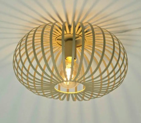 Plafondlamp zandkleur Agli 40cm 230033