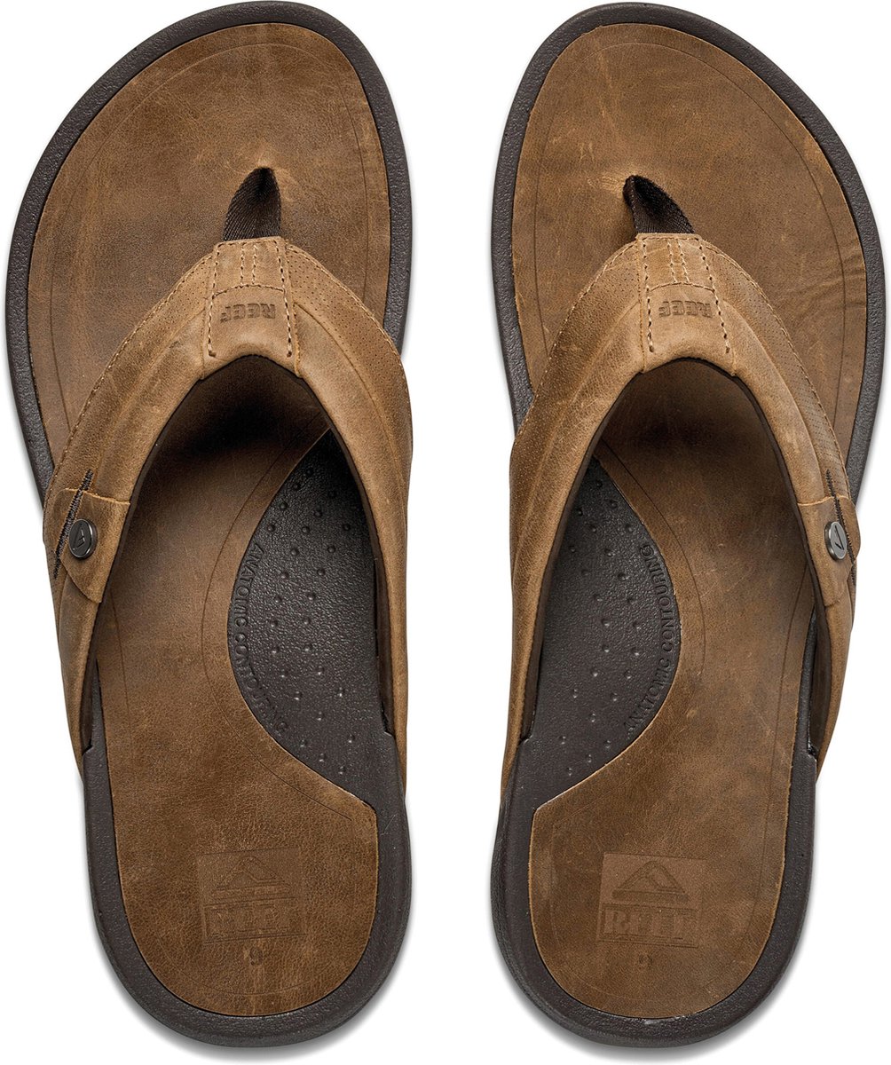 Lotsbestemming Diploma markeerstift Reef - Maat 45 - Pacific Le Heren Slippers - Bruin | DGM Outlet