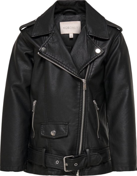Kids ONLY - Maat 164 - KONFRY LONG FAUX LEATHER BIKER JKT OTW Meisjes Jas