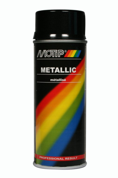 MoTip metallic lak hoogglans zwart 4049 - 400ml - RAL 9005