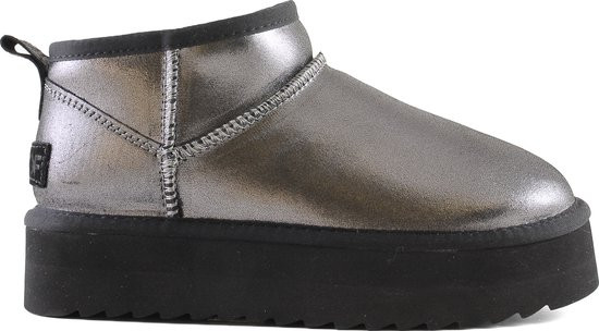 Colors of California Platform Boots - maat 39 - Suede Laarzen - Zwart Metallic