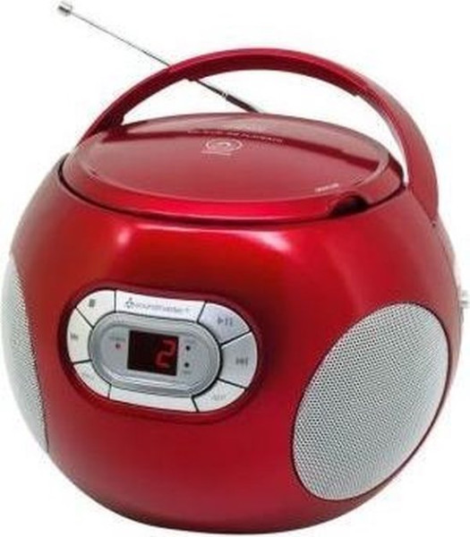 Soundmaster SCD2120RO - Boombox met FM-radio en CD rood
