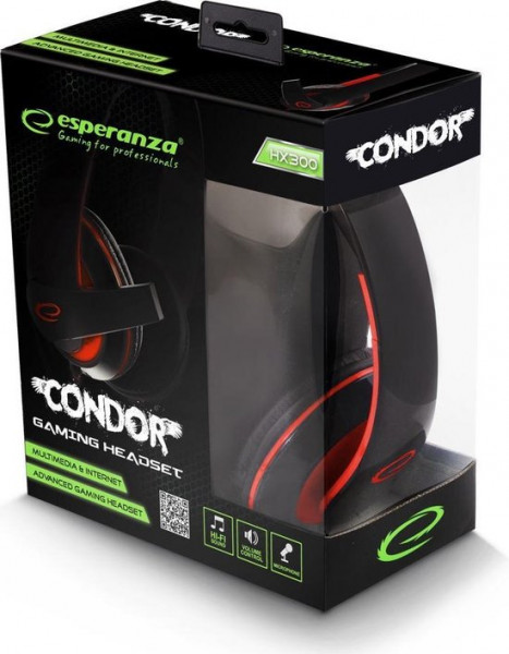 Esperanza Game Headset Condor - Rood