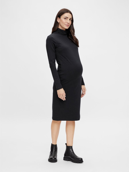 Mamalicious - Maat XL - MLSIA L/S ROLLNECK JERSEY DRESS A. NOOS Dames Jurk