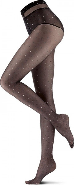 Oroblu Bicolor Dot Dames Panty 20 denier - Zwart - Maat S