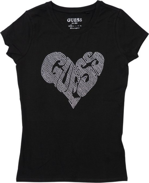Guess - Maat S - Heart R3 Dames Trui - Zwart