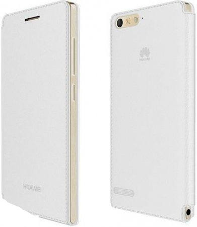 Huawei flip tasje - wit - voor Huawei G6 LTE
