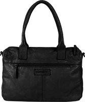 DSTRCT Schoudertas Harrington Road Leer - zwart
