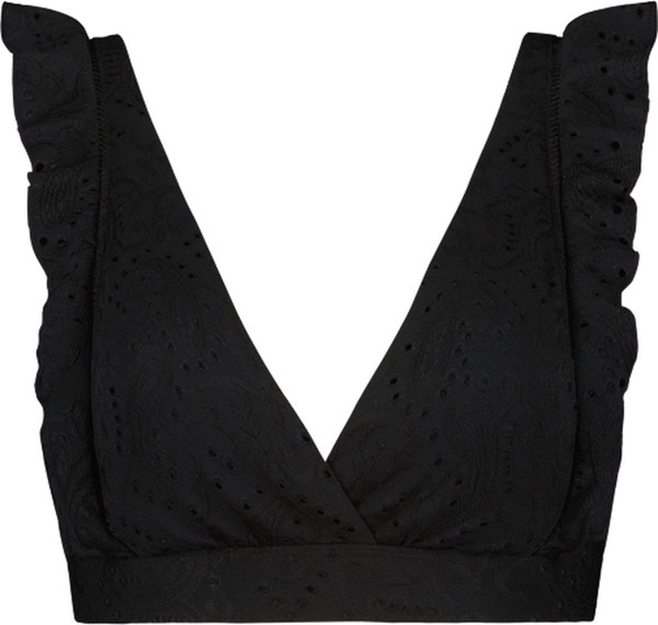 Beachlife Maat 75B Black Embroidery Ruches bikinitop - dames