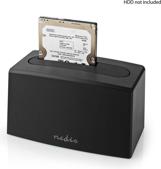 Nedis Docking Station voor Harde Schijf - USB 3.2 Gen1 - USB Type-A - 1 Schijf - 2.5 / 3.5 " - USB 3