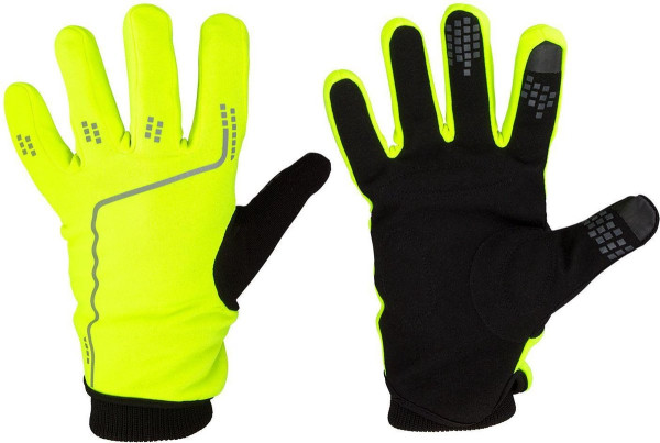 Avento - Maat L/XL Sporthandschoenen met Touchscreen Tip - Fluorgeel/Grijs