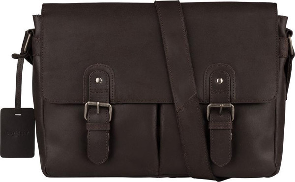 BURKELY VINTAGE GLENN MESSENGER BAG - Schoudertas - Bruin