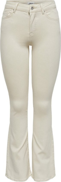 ONLY Maat XS X32 ONLBLUSH MID FLARED DNM DOT019 NOOS Dames Jeans - Ecru