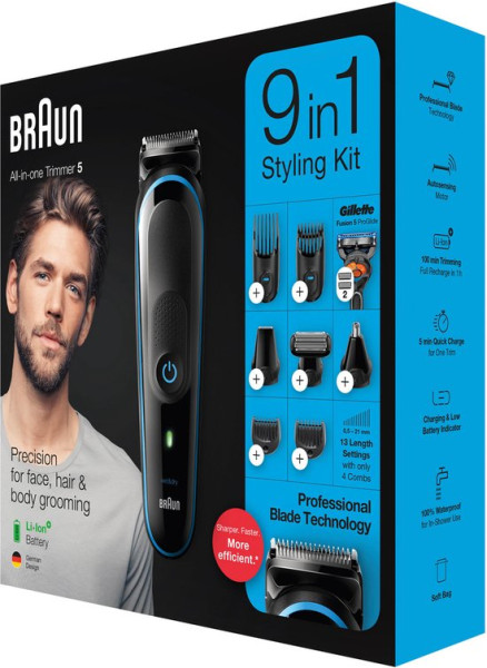 Braun MGK5280 9-in-1 Trimmer – Baardtrimmer, Bodygroomer En Haartrimmer