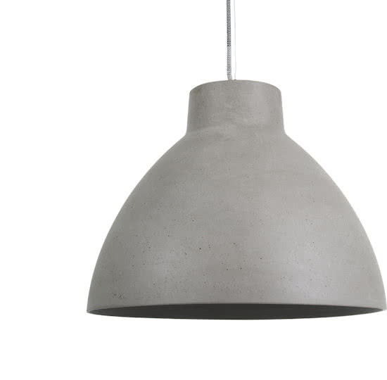 Koopjeshoek - Leitmotiv - Hanglamp Sandstone Look - Kunststof - Grijs - 43cm