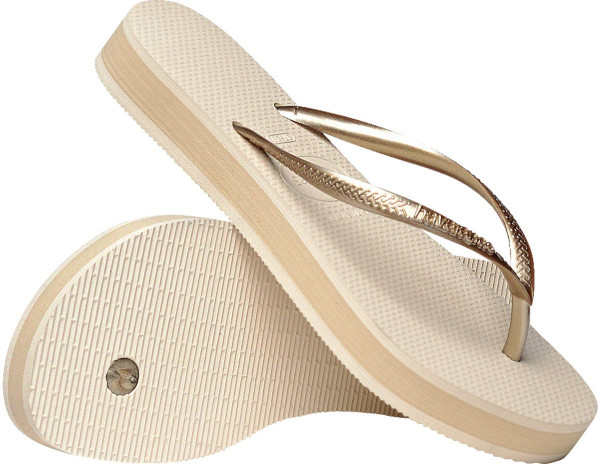 Havaianas Slim Flatform - maat 37-38 - Slippers - Beige