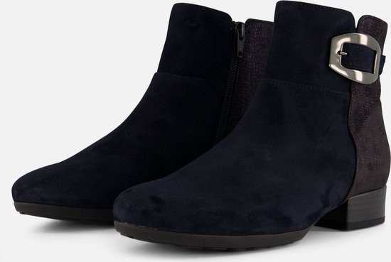 Gabor - Maat 40 - Enkellaarsjes blauw Suede - Dames