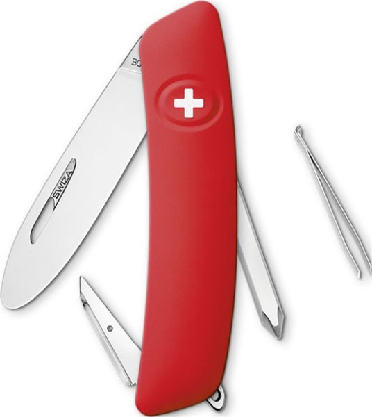 Swiza D02 Junior zakmes - Rood (Red) - blisterverpakking