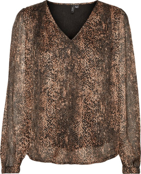 VERO MODA - Maat XL - VMNALA L/S V-NECK TOP WVN BTQ Dames Top