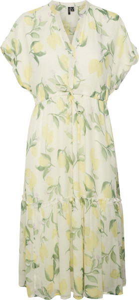 Vero Moda Maat S VMKAYA SS V-NECK CALF DRESS WVN GA Dames Jurk