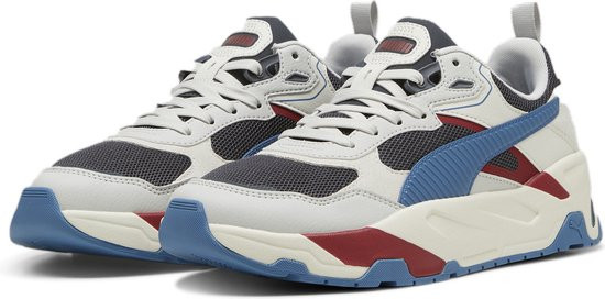PUMA Trinity Heren Sneakers - maat 42 - Blue Horizon-Strong Gray-Glacial Gray-Intense Red
