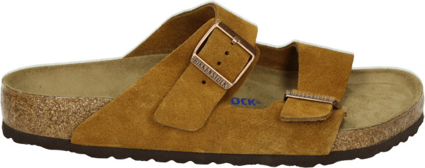 Birkenstock - Maat: 41 - ARIZONA - Volwassenen Heren slippers - Kleur: Cognac