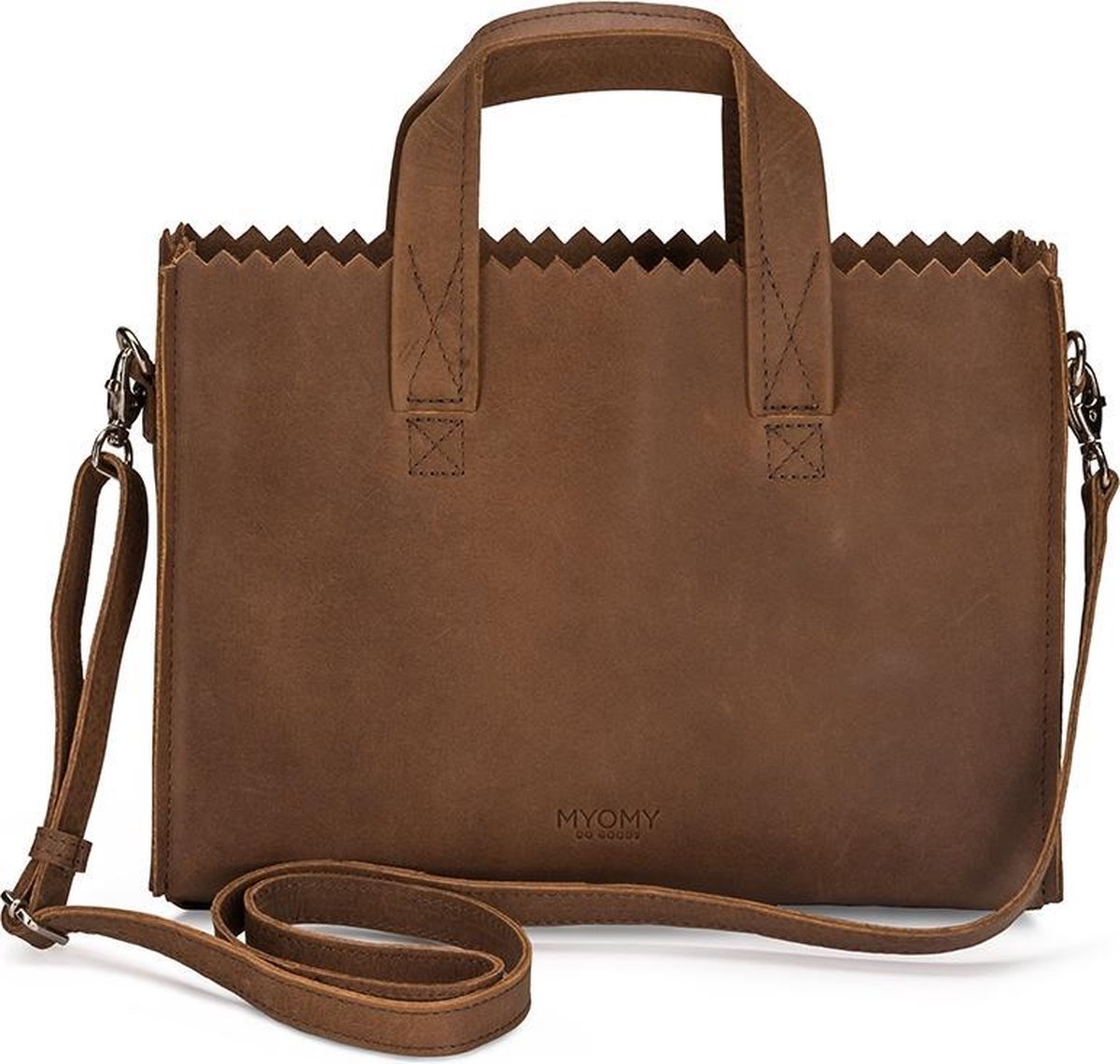 Margaret Mitchell Ansichtkaart begin MYOMY Crossbodytas Hunter Leer - bruin | DGM Outlet