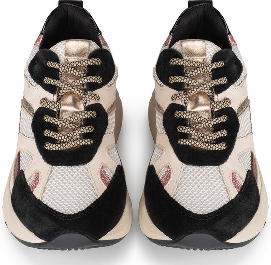 PS Poelman - Maat 38 - CIBEL Dames Sneakers - Zwart met combinatie
