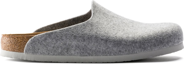 Birkenstock - 38 - Amsterdam Light Gray narrow VEG Felt Wooly Home Unisex Pantoffels - Lichtgrijs -
