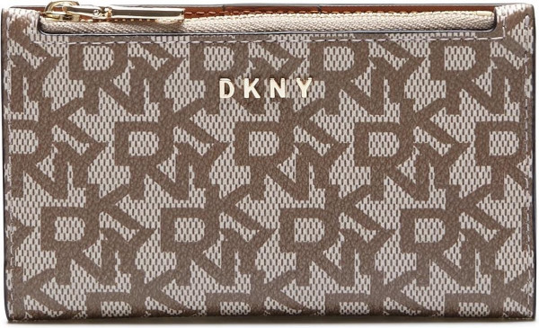 DKNY Bryant Chino Caramel Drukknop Portemonnee - Bruin