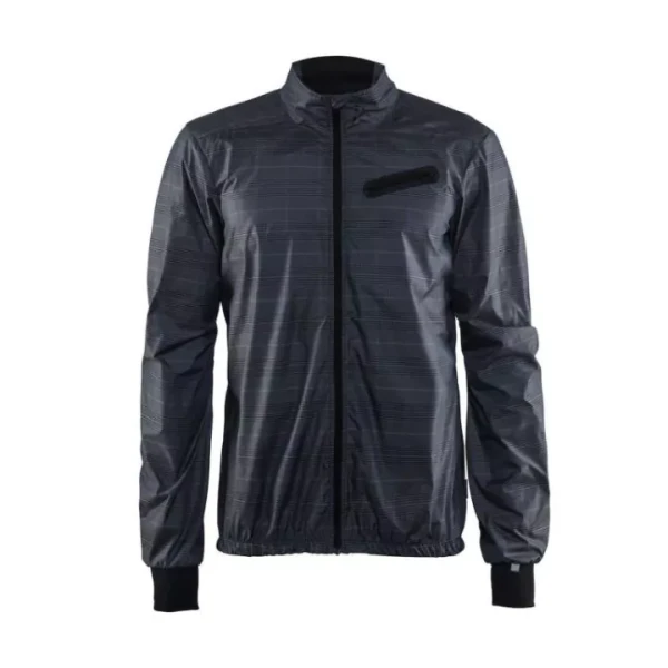 Craft Ride Wind Jacket Black/Gravel Maat M Fietsjas - Heren