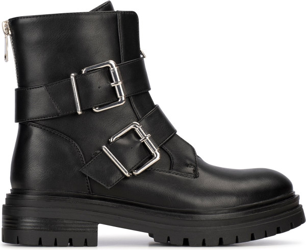 Posh by Poelman JOSIE - maat 41 - Dames Bikerboot - Zwart